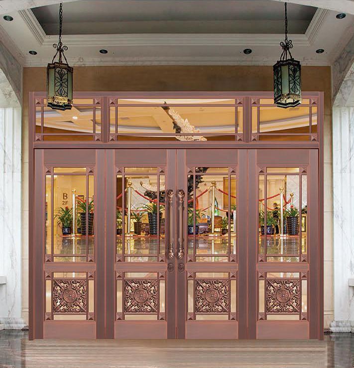 豪华铜门的门扇纹理有哪些选择？